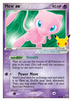 Mew ex Pokemon card from Celebrations: Classic Collection, card number 88