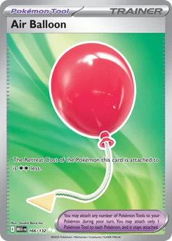 Air Balloon Pokemon card from Mega Evolution, card number 166