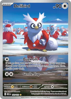 Delibird Pokemon card from Mega Evolution, card number 152