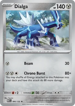 Dialga Pokemon card from Mega Evolution, card number 95