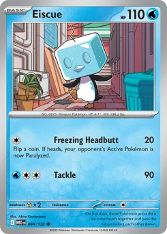 Eiscue Pokemon card from Mega Evolution, card number 44
