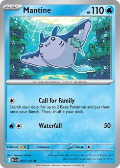 Mantine Pokemon card from Mega Evolution, card number 32