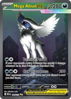 Mega Absol ex Pokemon card from Mega Evolution, card number 180