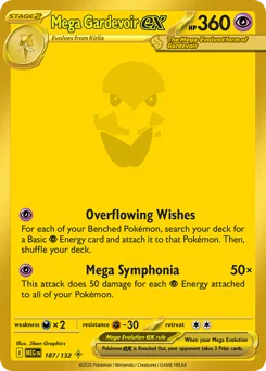 Mega Gardevoir ex Pokemon card from Mega Evolution, card number 187