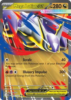 Mega Latias ex Pokemon card from Mega Evolution, card number 100