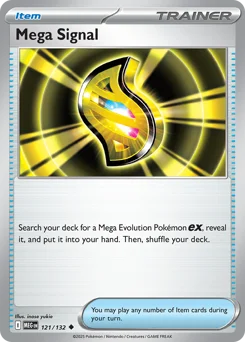 Mega Signal Pokemon card from Mega Evolution, card number 121