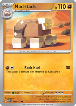 Naclstack Pokemon card from Mega Evolution, card number 83