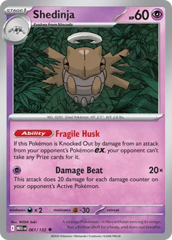 Shedinja Pokemon card from Mega Evolution, card number 61