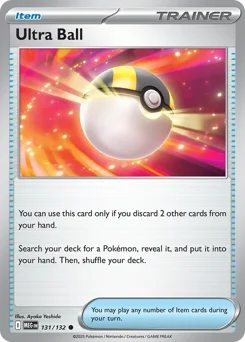 Ultra Ball Pokemon card from Mega Evolution, card number 131