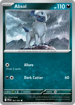 Absol Pokemon card from Phantasmal Flames, card number 63