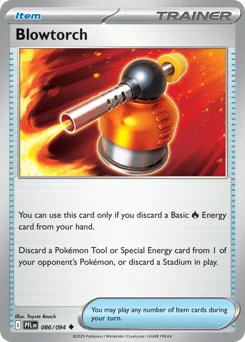 Blowtorch Pokemon card from Phantasmal Flames, card number 86