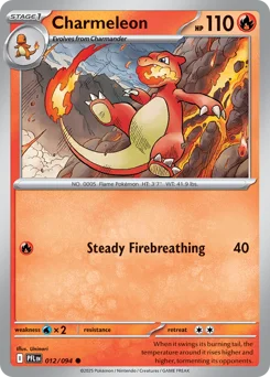 Charmeleon Pokemon card from Phantasmal Flames, card number 12