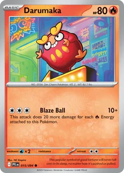 Darumaka Pokemon card from Phantasmal Flames, card number 15