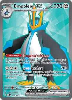 Empoleon ex Pokemon card from Phantasmal Flames, card number 114