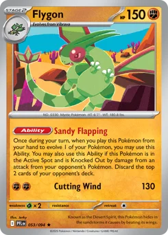 Flygon Pokemon card from Phantasmal Flames, card number 53