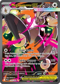 Mega Lopunny ex Pokemon card from Phantasmal Flames, card number 128