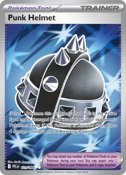 Punk Helmet Pokemon card from Phantasmal Flames, card number 121