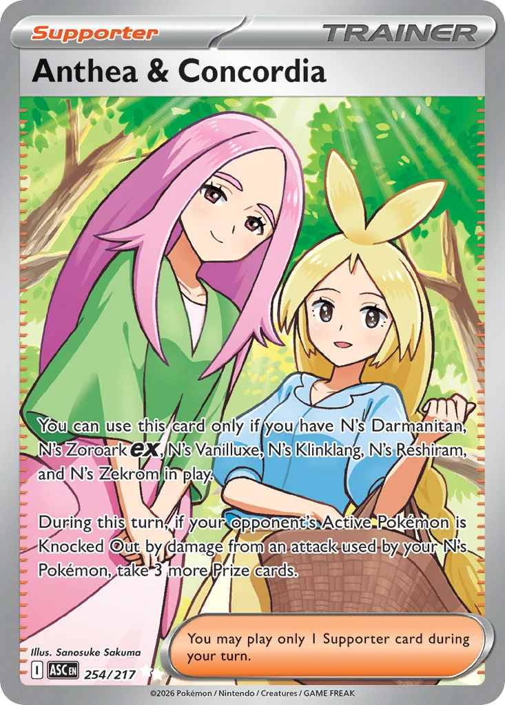 Anthea & Concordia Pokemon card from Ascended Heroes, card number 254