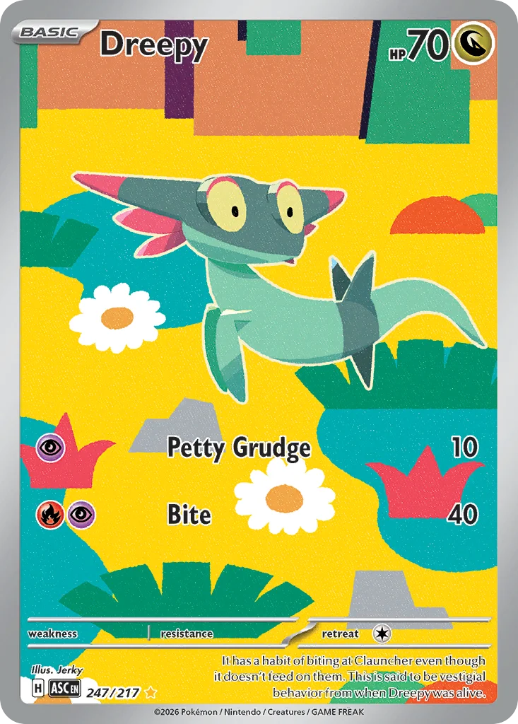 Dreepy Pokemon card from Ascended Heroes, card number 247