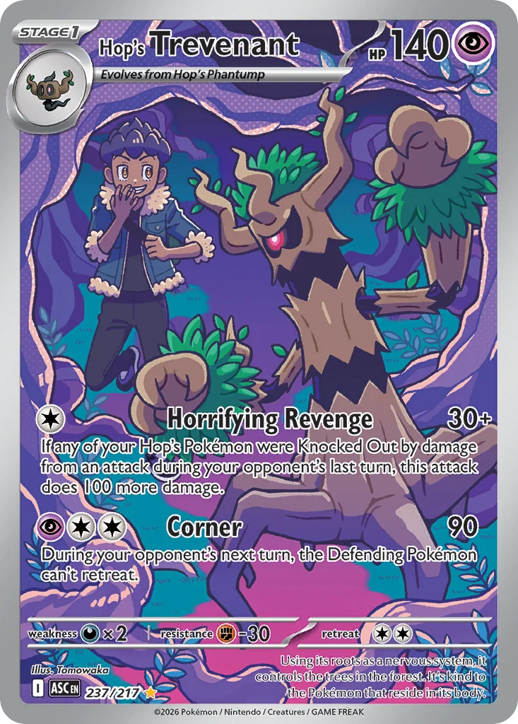 Hop's Trevenant Pokemon card from Ascended Heroes, card number 237
