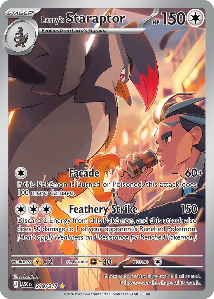 Larry's Staraptor Pokemon card from Ascended Heroes, card number 249