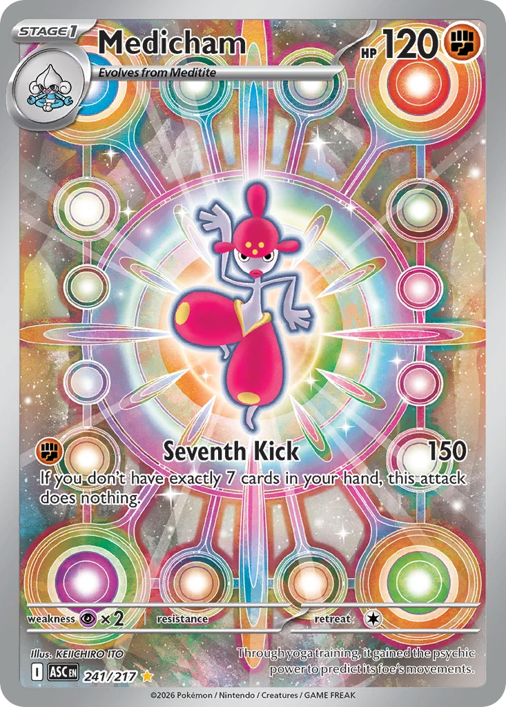Medicham Pokemon card from Ascended Heroes, card number 241