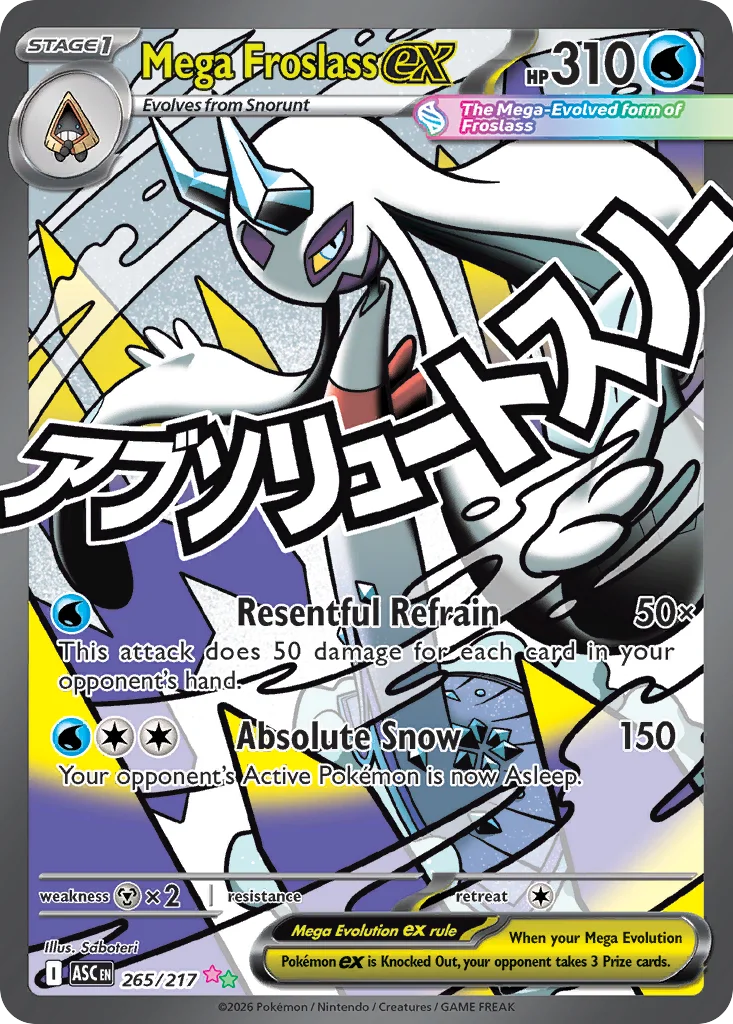 Mega Froslass ex Pokemon card from Ascended Heroes, card number 265