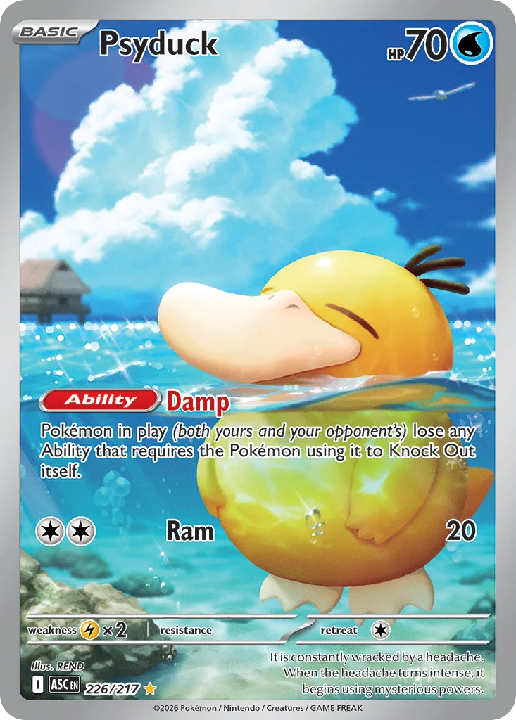 Psyduck Pokemon card from Ascended Heroes, card number 226