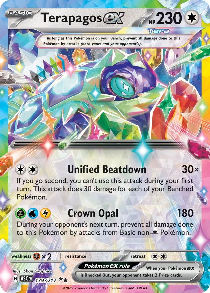 Terapagos ex Pokemon card from Ascended Heroes, card number 179