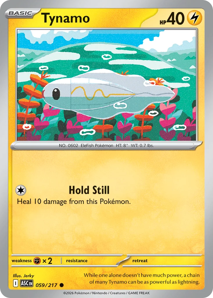 Tynamo Pokemon card from Ascended Heroes, card number 59