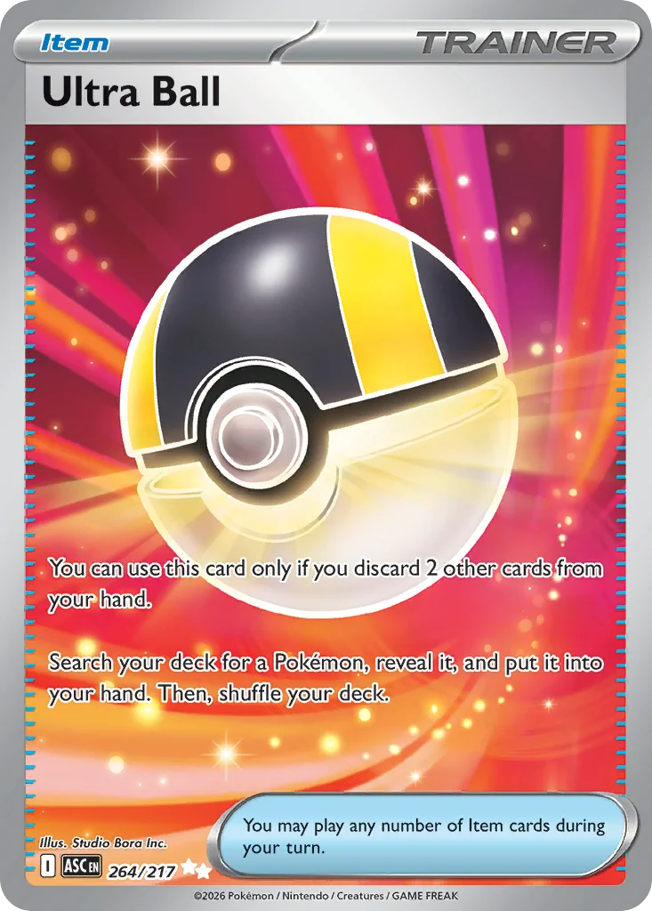 Ultra Ball Pokemon card from Ascended Heroes, card number 264