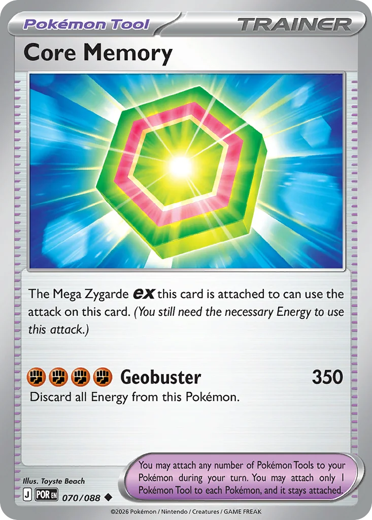 Core Memory Pokemon card from Perfect Order, card number 70