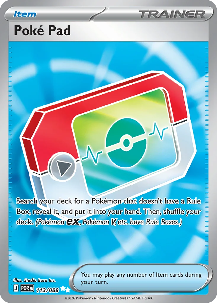 Poké Pad Pokemon card from Perfect Order, card number 113