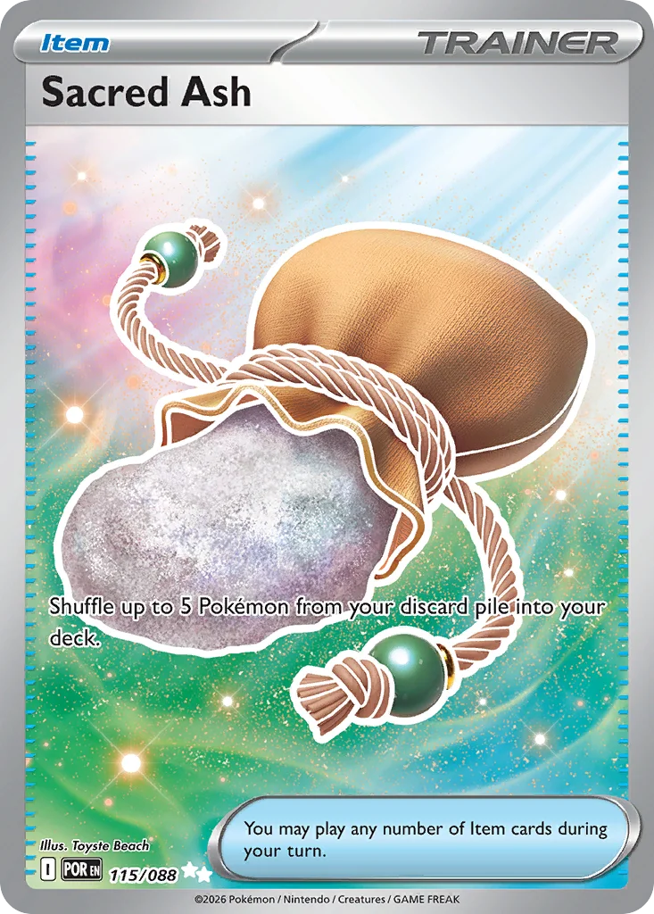 Sacred Ash Pokemon card from Perfect Order, card number 115