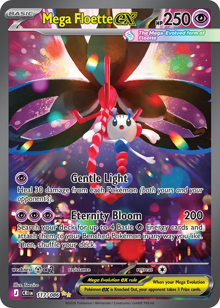 Mega Floette ex Pokemon card from Chaos Rising, card number 117