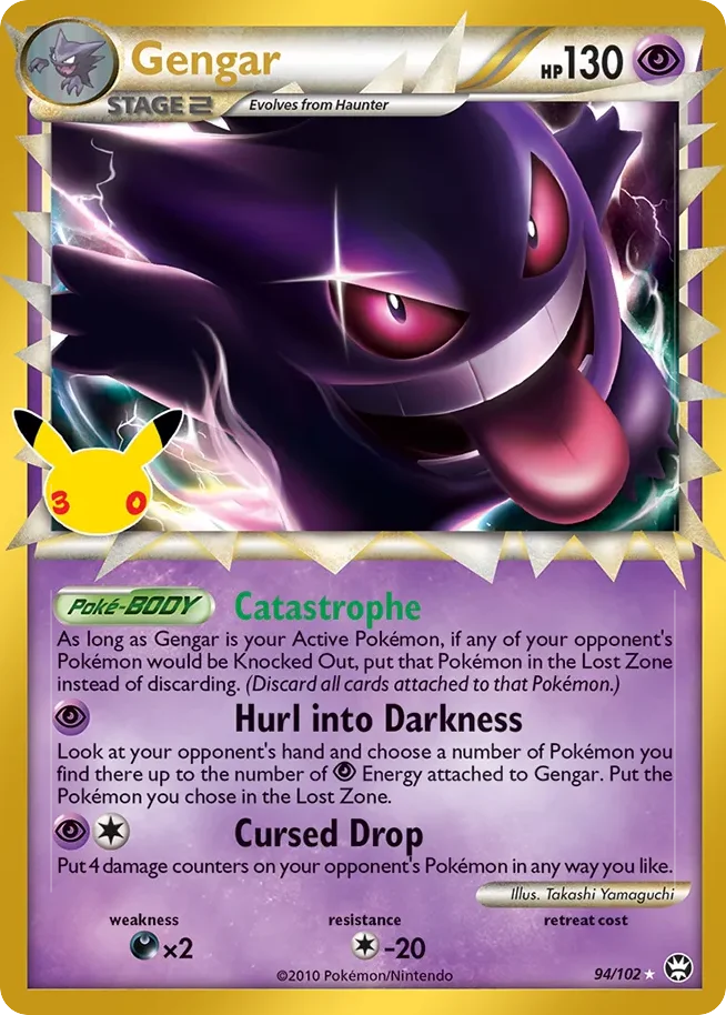 Gengar Pokemon card from 30th Celebration: Classic Collection, card number 94