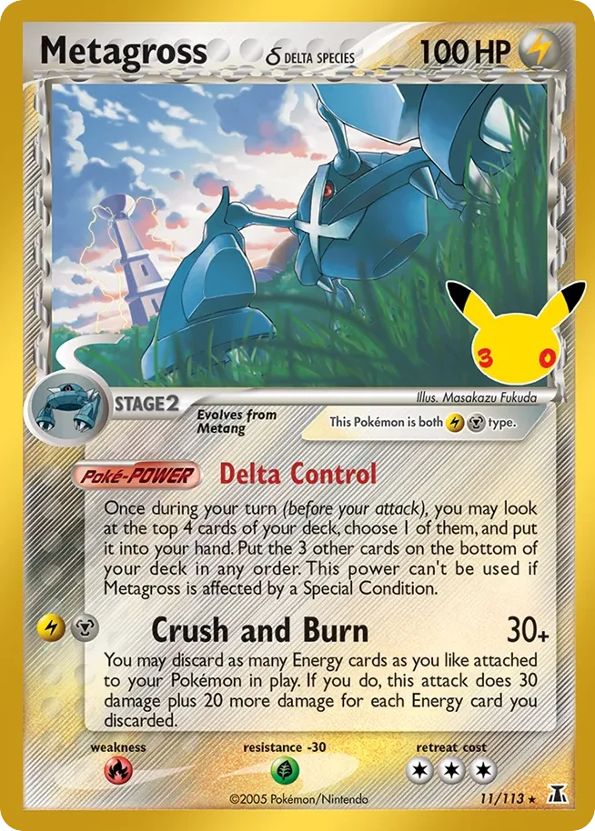 Metagross Pokemon card from 30th Celebration: Classic Collection, card number 11