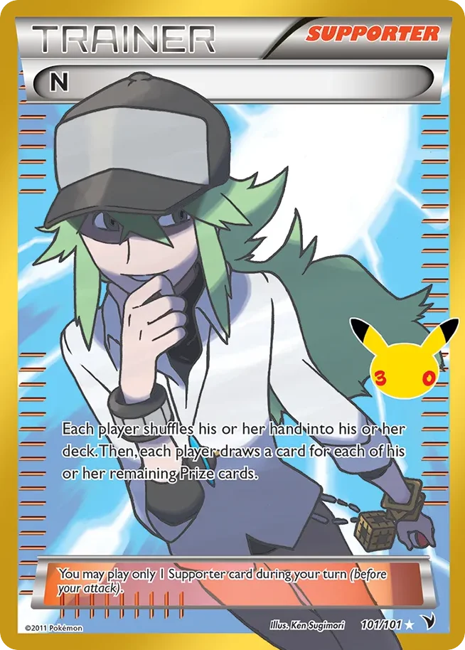 N Pokemon card from 30th Celebration: Classic Collection, card number 101