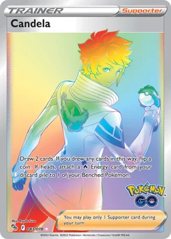 Candela Pokemon card from Pokémon GO, card number 83