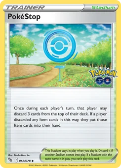 PokéStop Pokemon card from Pokémon GO, card number 68