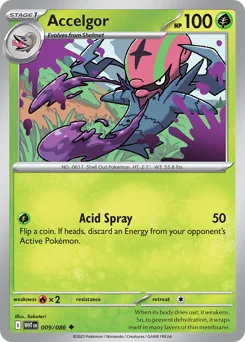 Accelgor Pokemon card from White Flare, card number 9