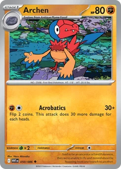 Archen Pokemon card from White Flare, card number 50