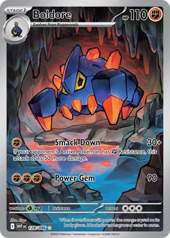 Boldore Pokemon card from White Flare, card number 128