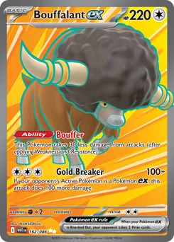 Bouffalant ex Pokemon card from White Flare, card number 162