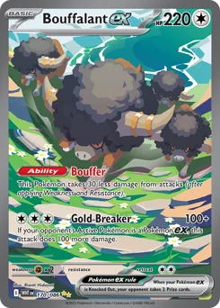 Bouffalant ex Pokemon card from White Flare, card number 170