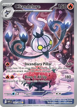 Chandelure Pokemon card from White Flare, card number 103