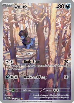 Deino Pokemon card from White Flare, card number 146