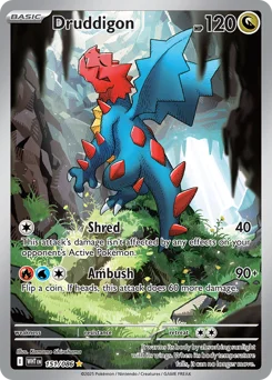 Druddigon Pokemon card from White Flare, card number 151