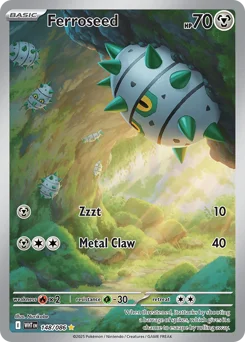 Ferroseed Pokemon card from White Flare, card number 148