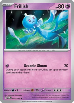 Frillish Pokemon card from White Flare, card number 44